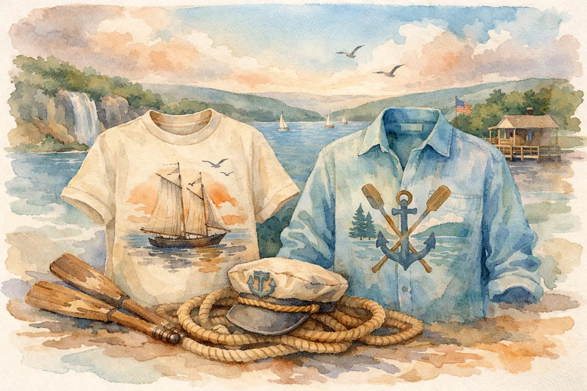 Vintage Nautical Shirts With Finger Lakes Pride