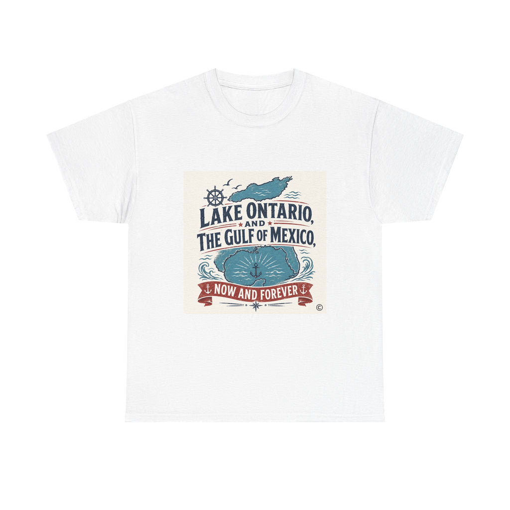 Lake Ontario & Gulf of Mexico Vintage Whale T-Shirt — 'Now and Forever' Nautical Tee