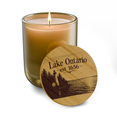 Lake Ontario Engraved Scented Soy Candle — 14 oz