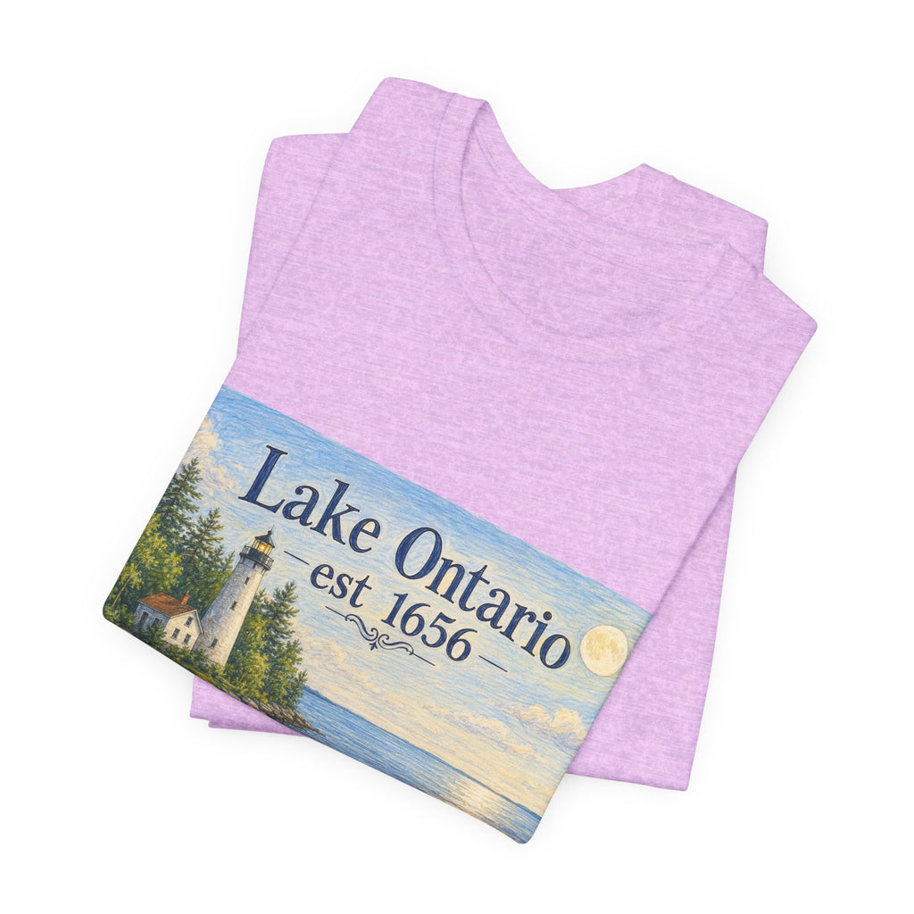 Lake Ontario Vintage Lighthouse Tee — "Lake Ontario est 1656" Graphic T-Shirt