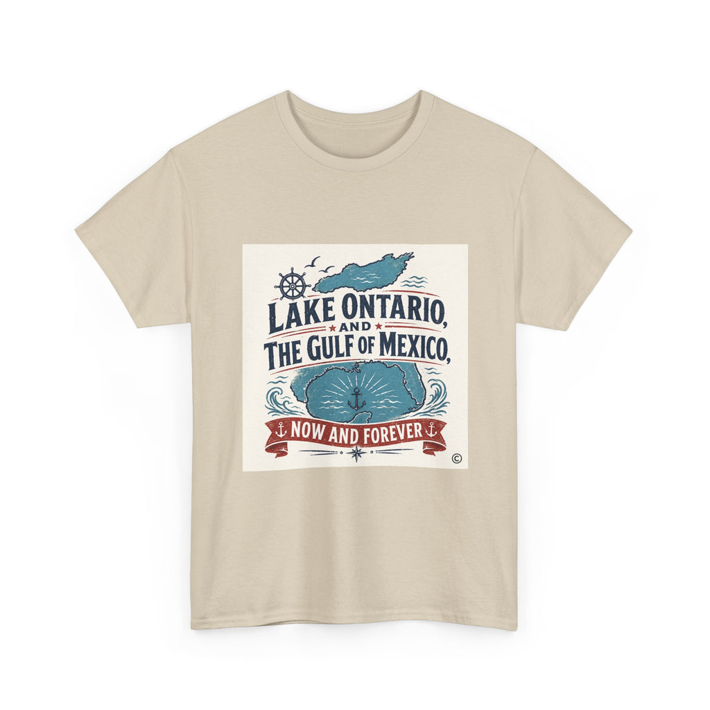 Lake Ontario & Gulf of Mexico Vintage Whale T-Shirt — 'Now and Forever' Nautical Tee