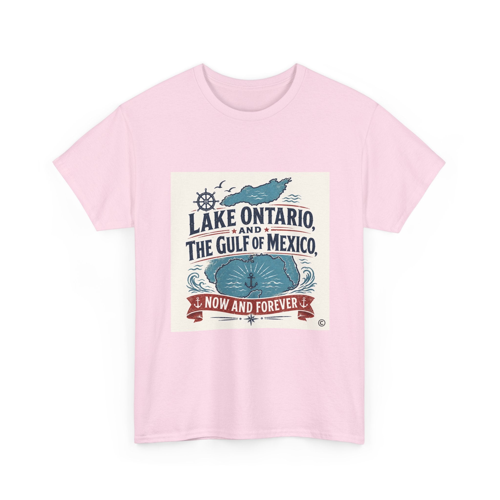 Lake Ontario & Gulf of Mexico Vintage Whale T-Shirt — 'Now and Forever' Nautical Tee