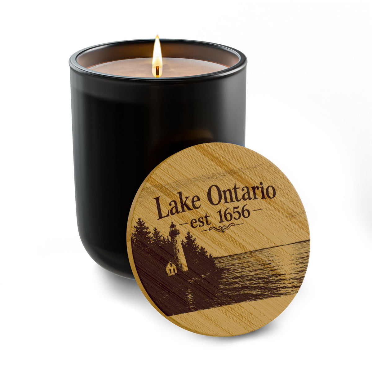 Lake Ontario Engraved Scented Soy Candle — 14 oz