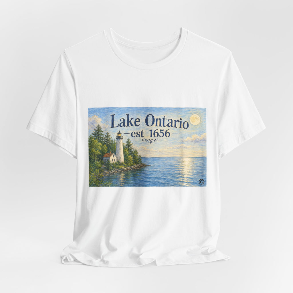 Lake Ontario Vintage Lighthouse Tee — "Lake Ontario est 1656" Graphic T-Shirt