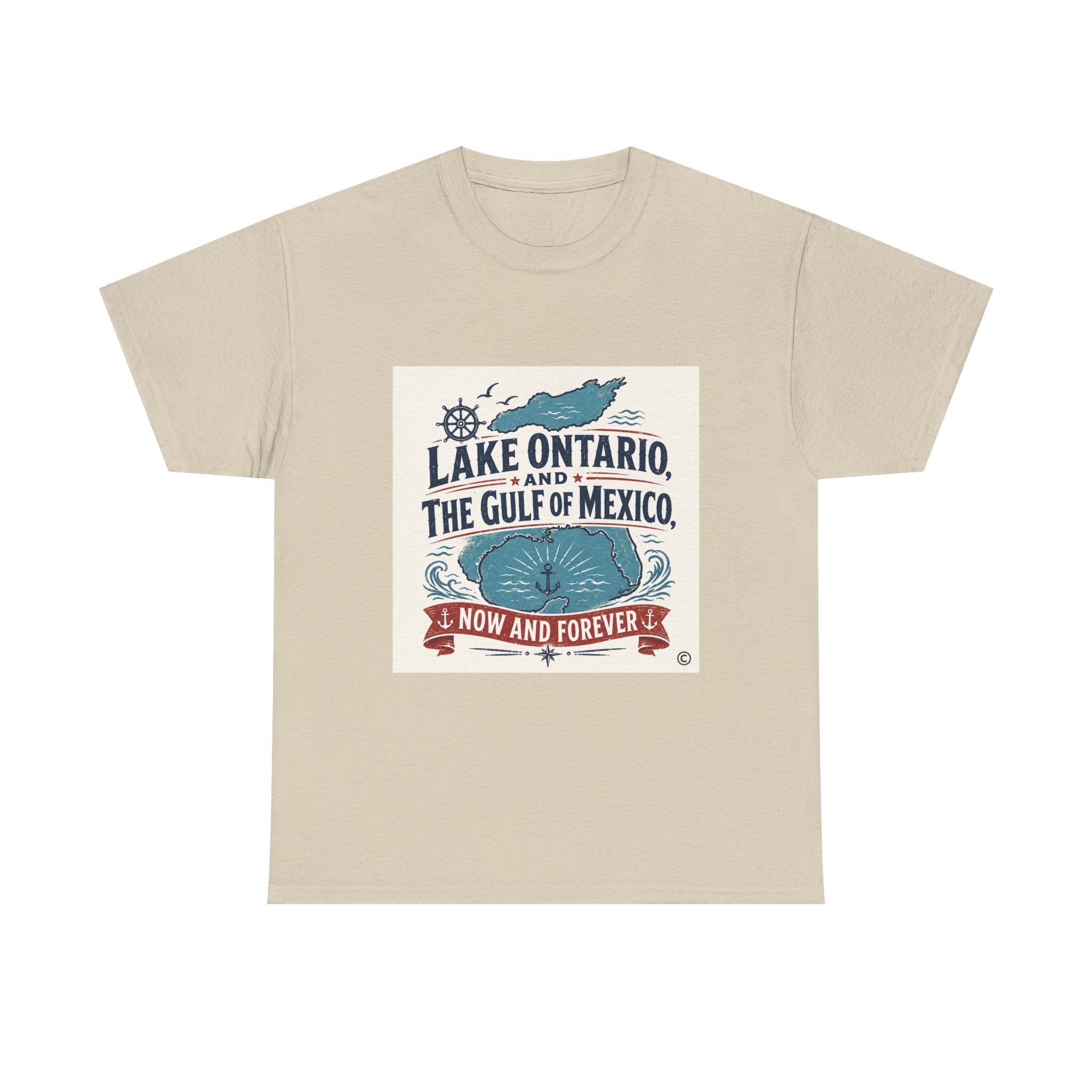 Lake Ontario & Gulf of Mexico Vintage Whale T-Shirt — 'Now and Forever' Nautical Tee