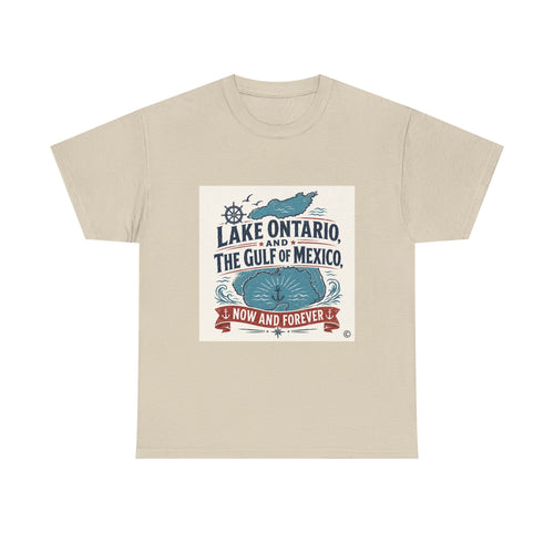 Lake Ontario & Gulf of Mexico Vintage Whale T-Shirt — 'Now and Forever' Nautical Tee