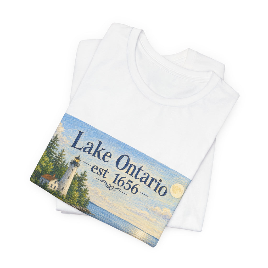 Lake Ontario Vintage Lighthouse Tee — "Lake Ontario est 1656" Graphic T-Shirt