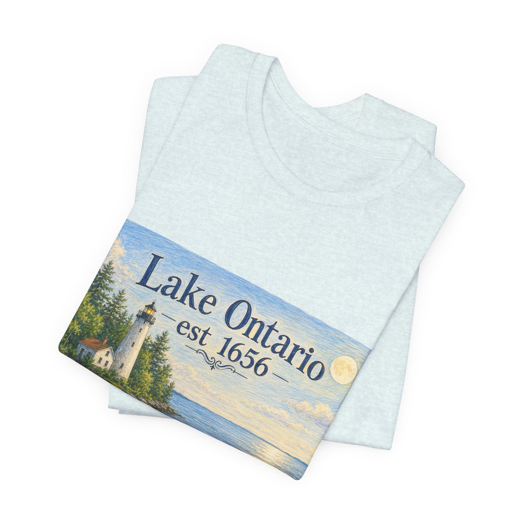 Lake Ontario Vintage Lighthouse Tee — "Lake Ontario est 1656" Graphic T-Shirt