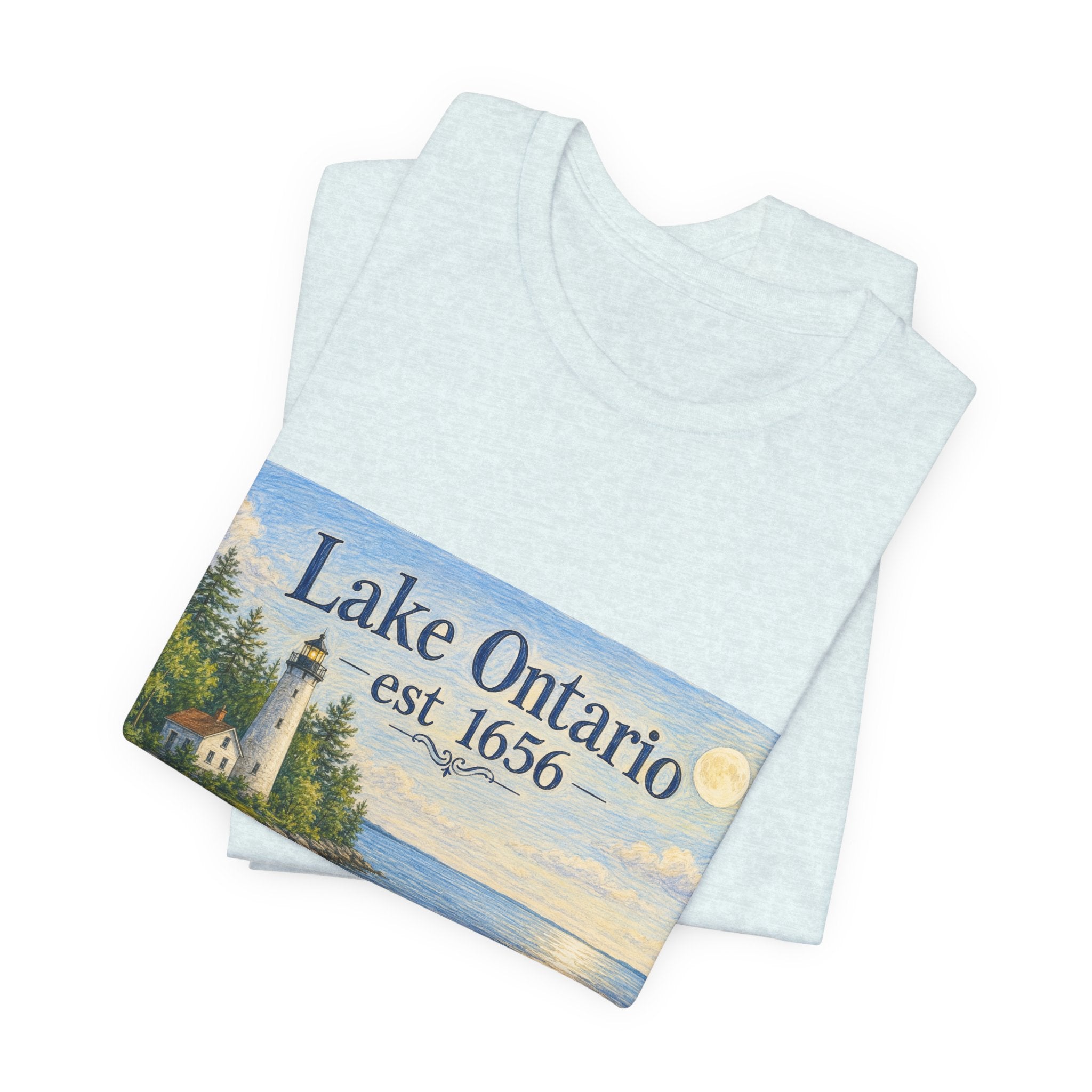 Lake Ontario Vintage Lighthouse Tee — "Lake Ontario est 1656" Graphic T-Shirt