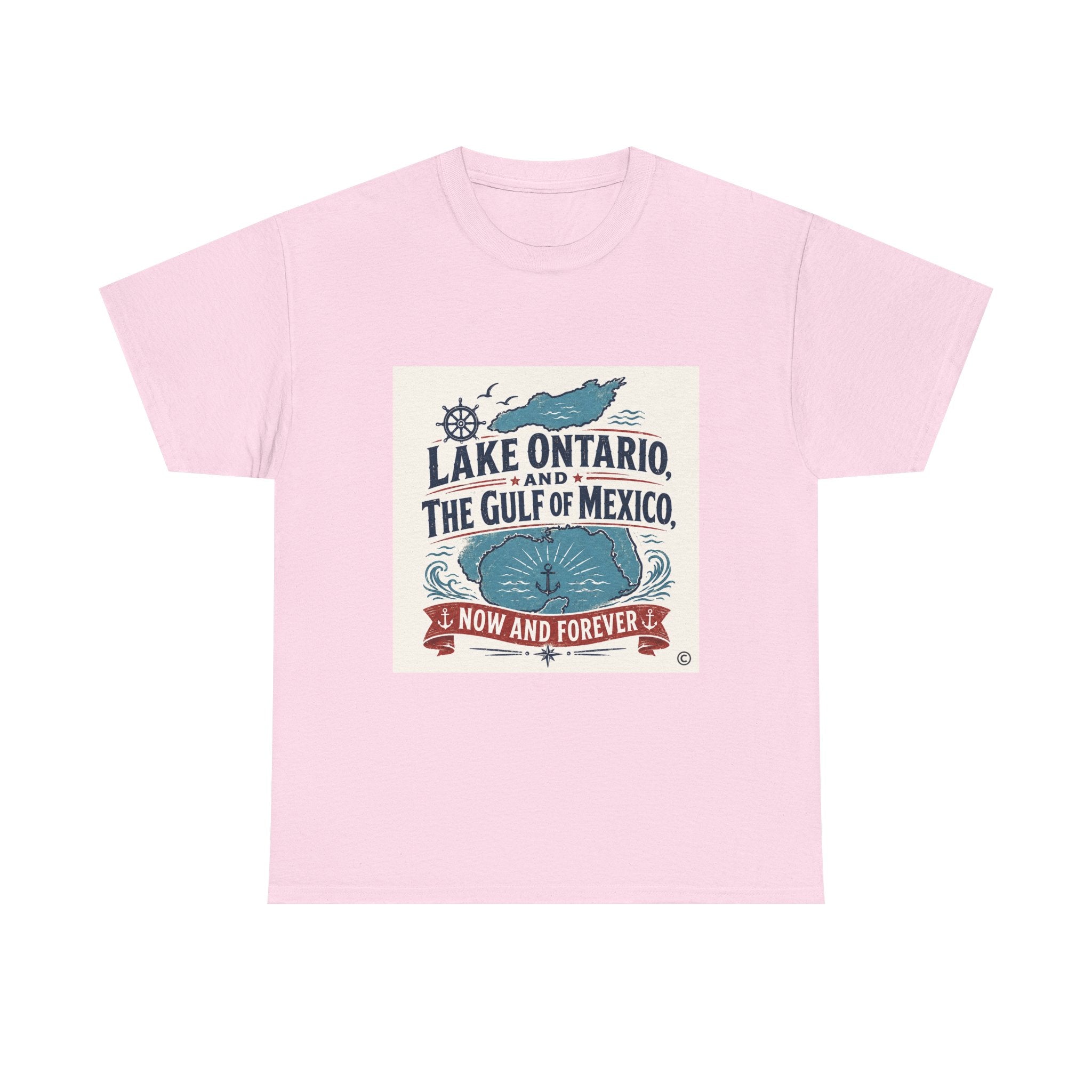 Lake Ontario & Gulf of Mexico Vintage Whale T-Shirt — 'Now and Forever' Nautical Tee