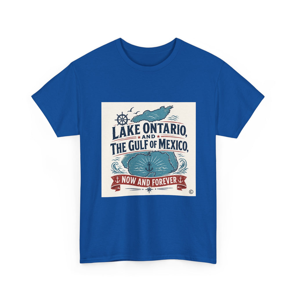 Lake Ontario & Gulf of Mexico Vintage Whale T-Shirt — 'Now and Forever' Nautical Tee