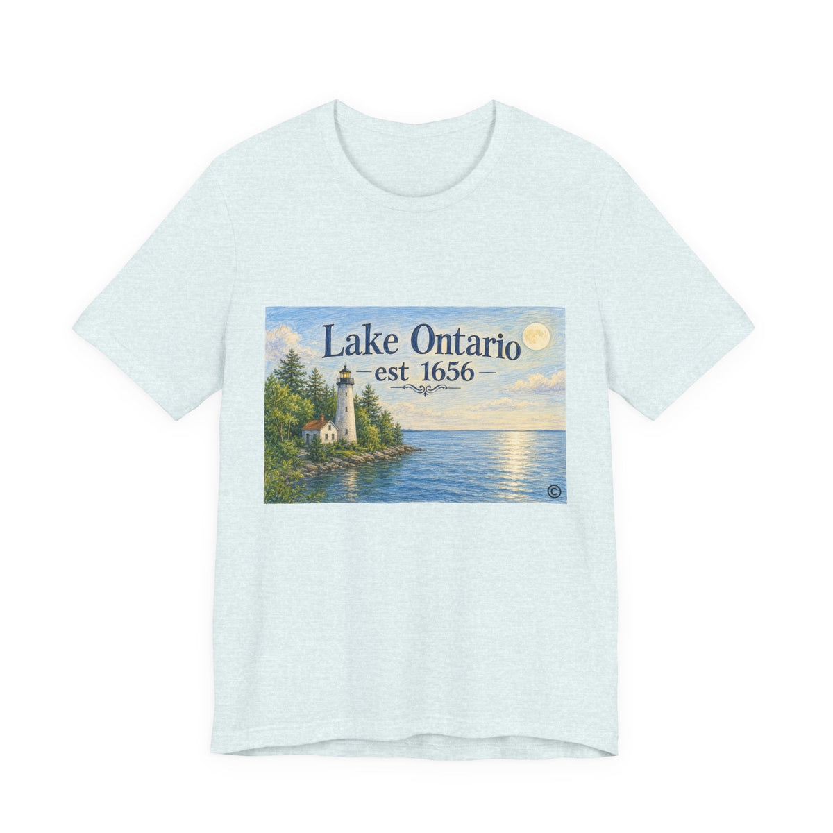 Lake Ontario Vintage Lighthouse Tee — "Lake Ontario est 1656" Graphic T-Shirt