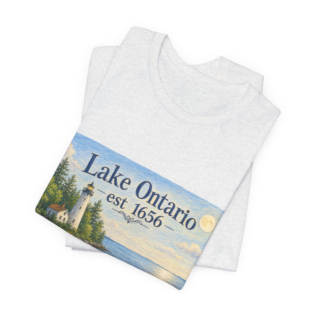 Lake Ontario Vintage Lighthouse Tee — "Lake Ontario est 1656" Graphic T-Shirt