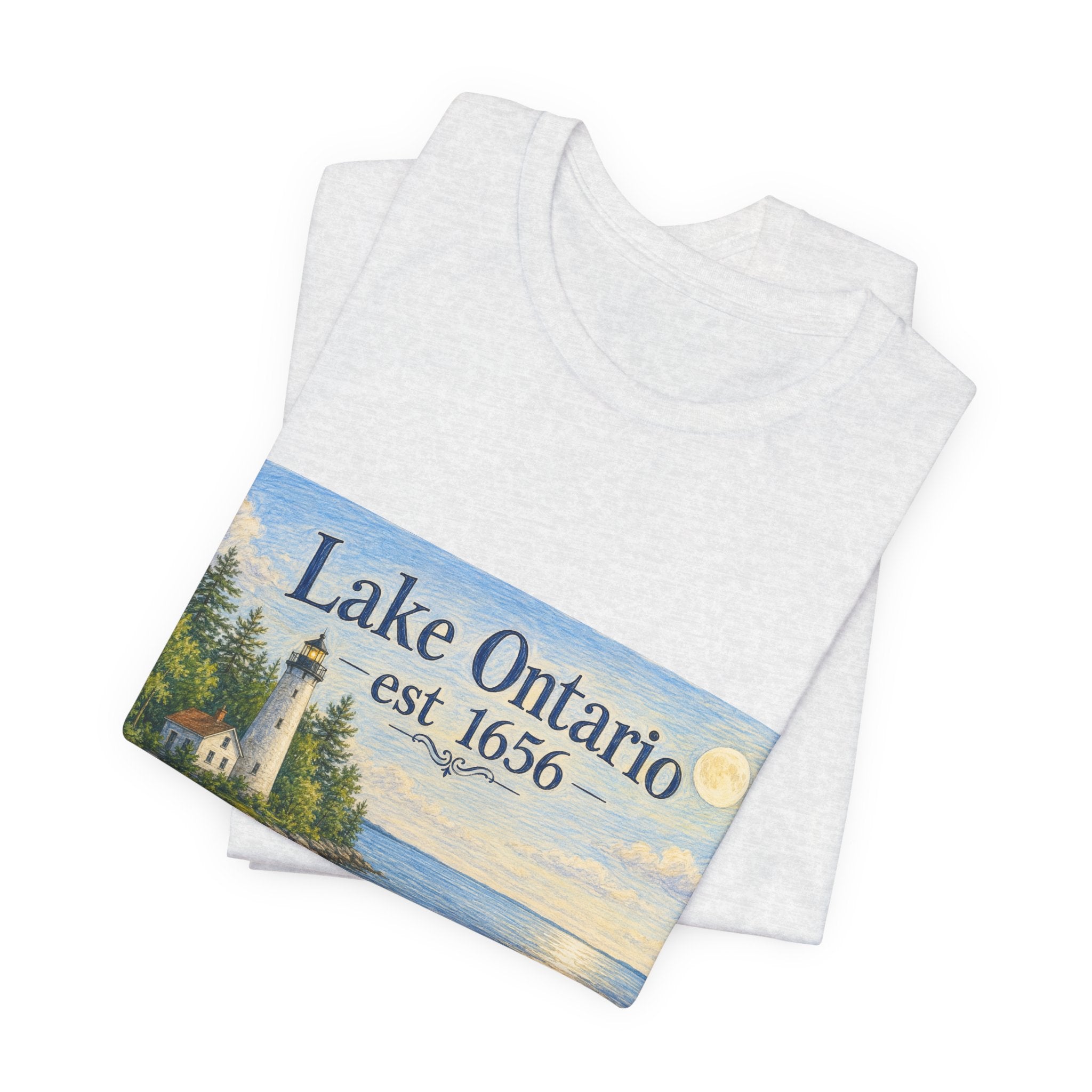 Lake Ontario Vintage Lighthouse Tee — "Lake Ontario est 1656" Graphic T-Shirt