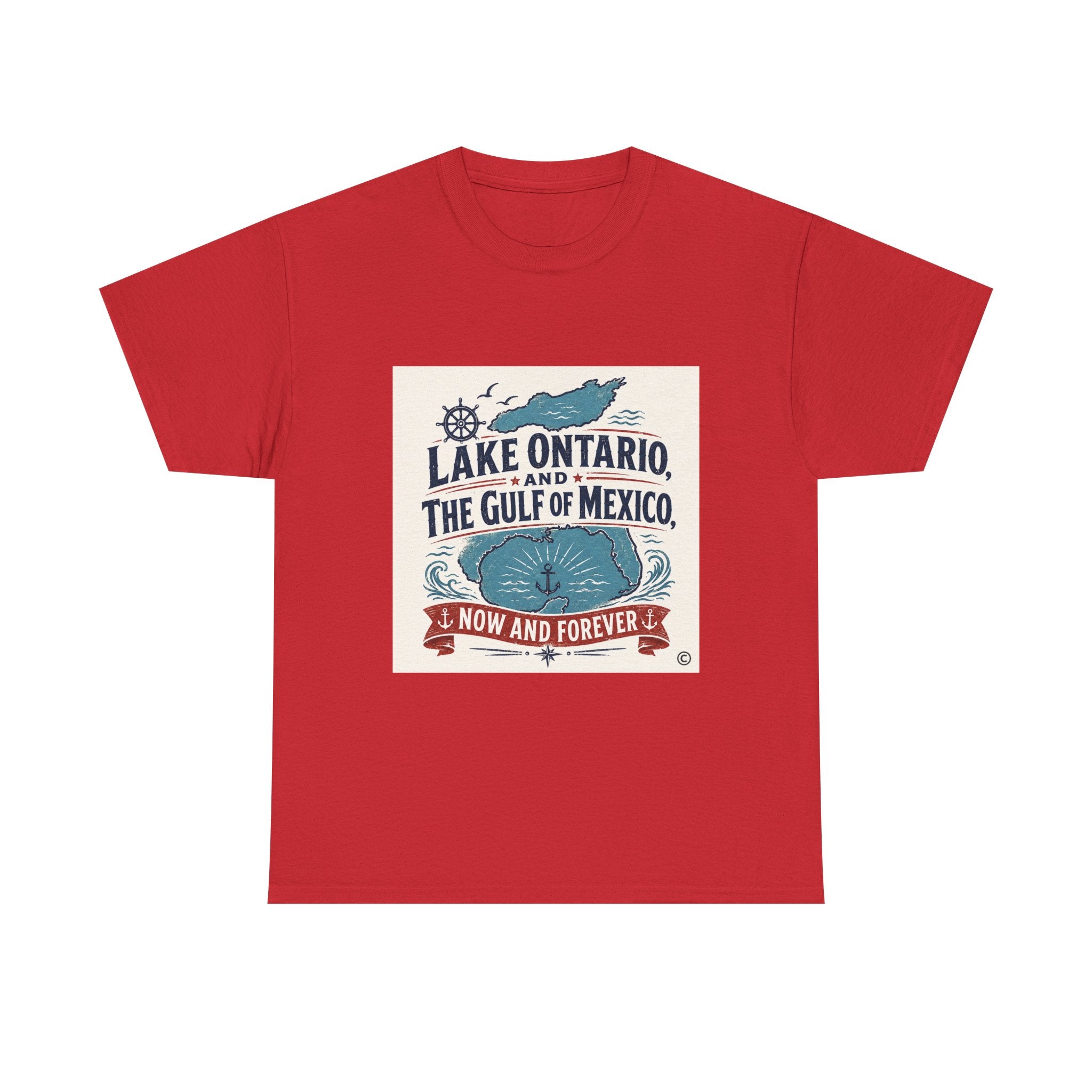 Lake Ontario & Gulf of Mexico Vintage Whale T-Shirt — 'Now and Forever' Nautical Tee