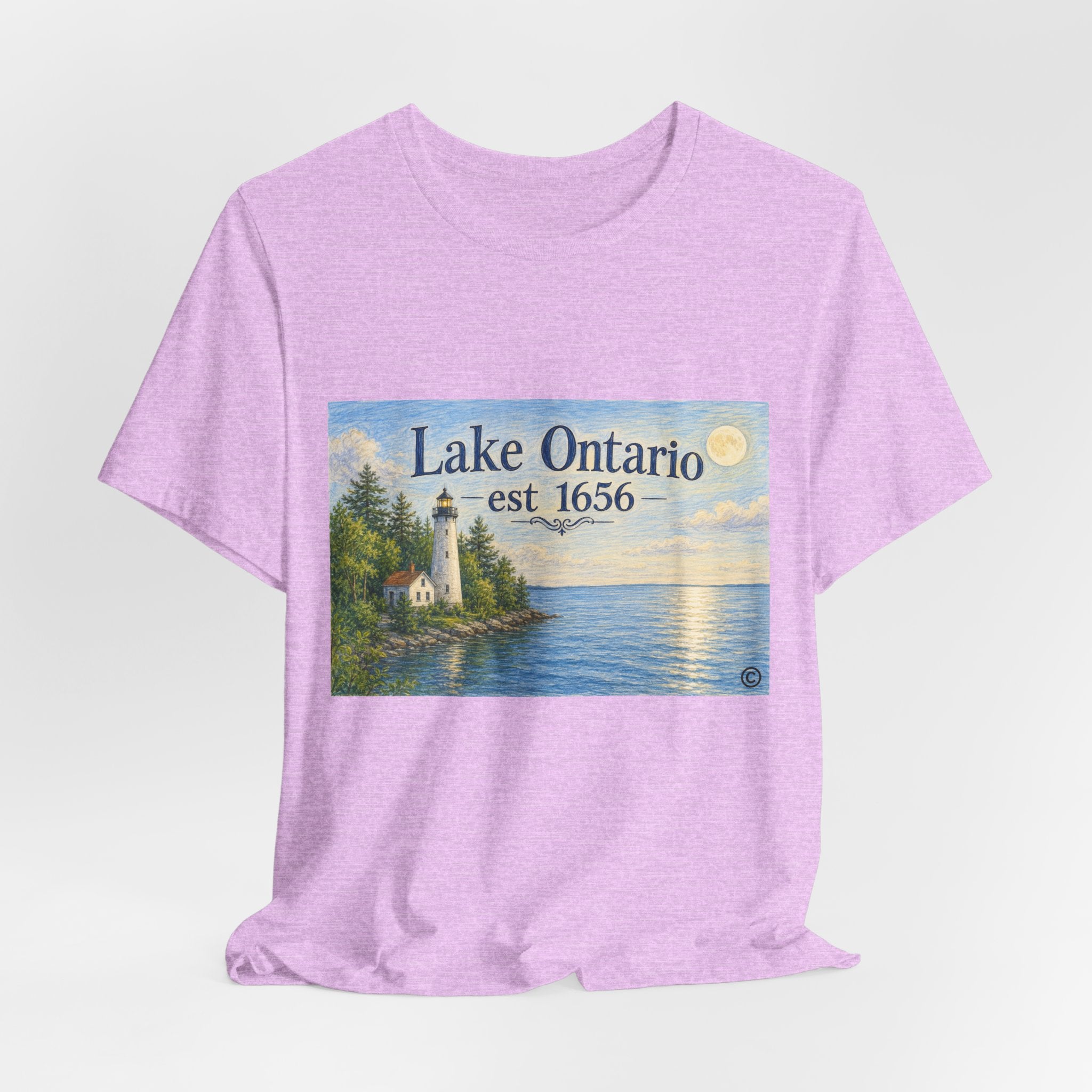 Lake Ontario Vintage Lighthouse Tee — "Lake Ontario est 1656" Graphic T-Shirt